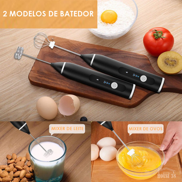 Espumador de Leite Recarregável