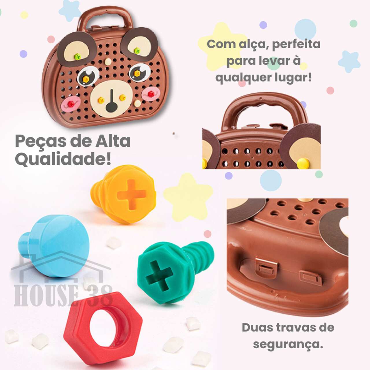 Maleta Urso Oficina Divertida