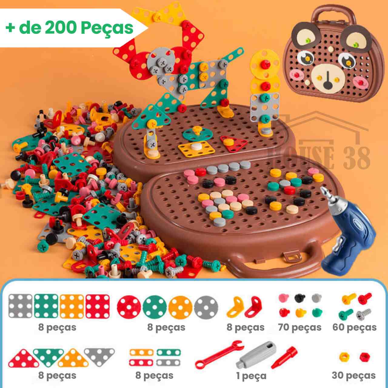 Maleta Urso Oficina Divertida