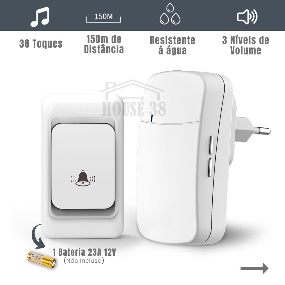 Campainha Fácil Instalação sem Fio