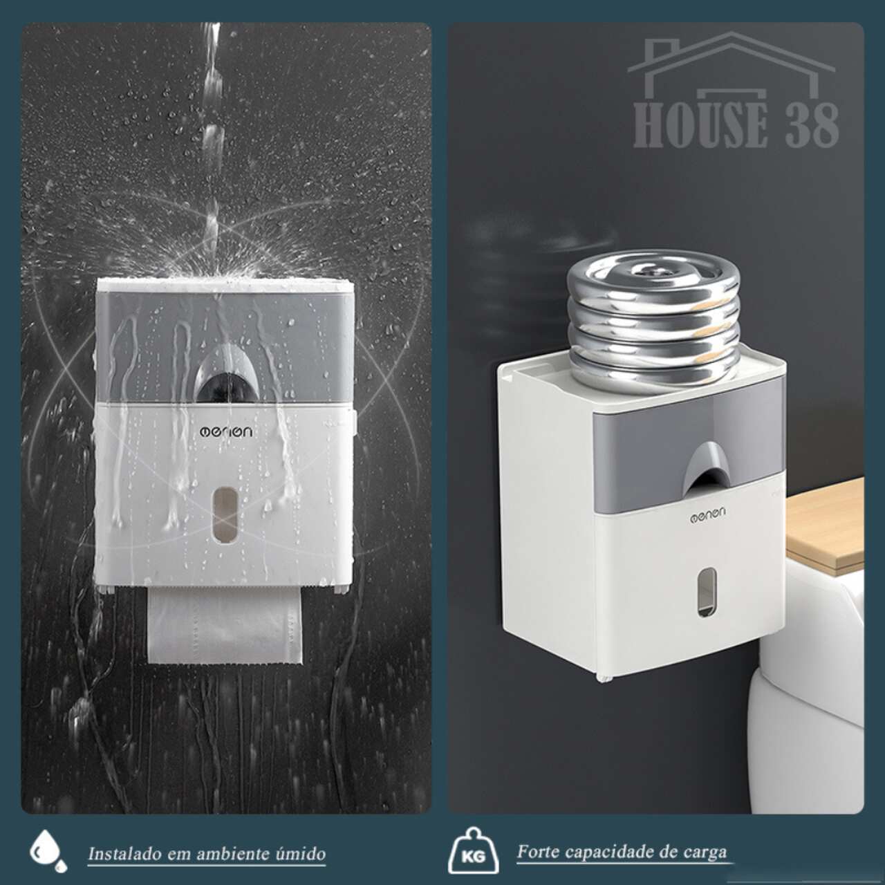 Suporte de Papel Higiênico com Gaveta