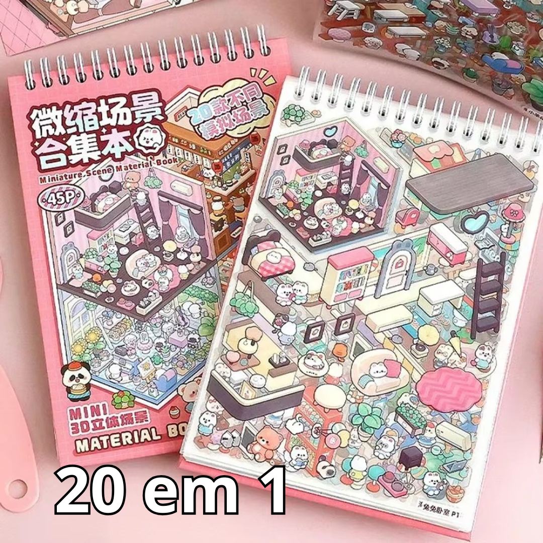 Cenário Adesivo ColaPop 3D - Livro