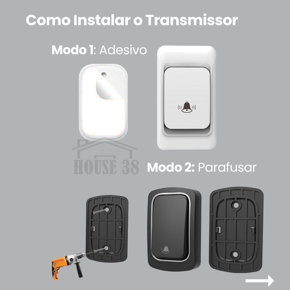 Campainha Fácil Instalação sem Fio