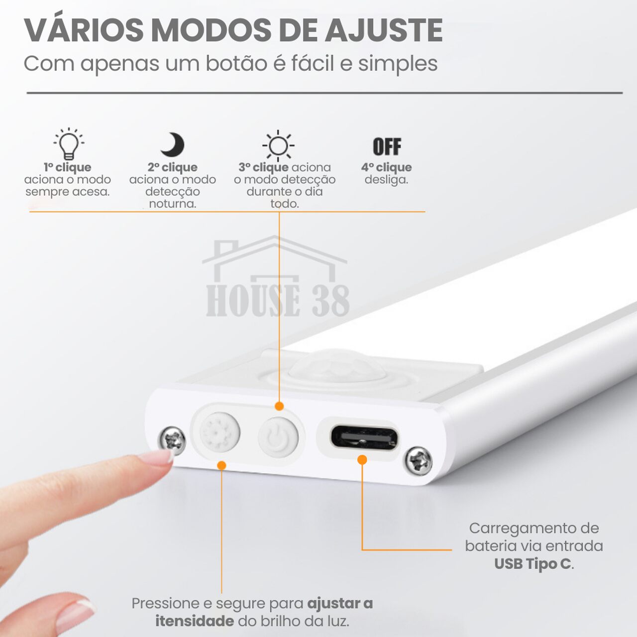 Luminária com Sensor de Movimento