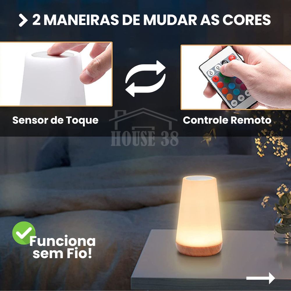 Abajur Multicolor Touch