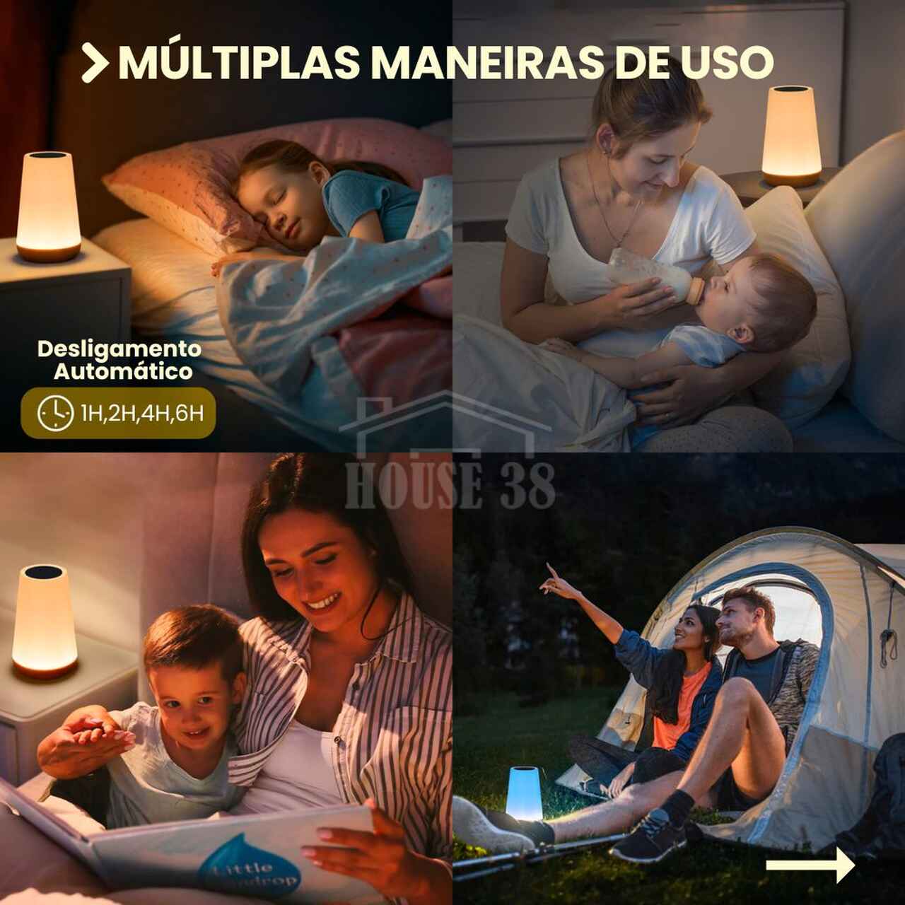 Abajur Multicolor Touch