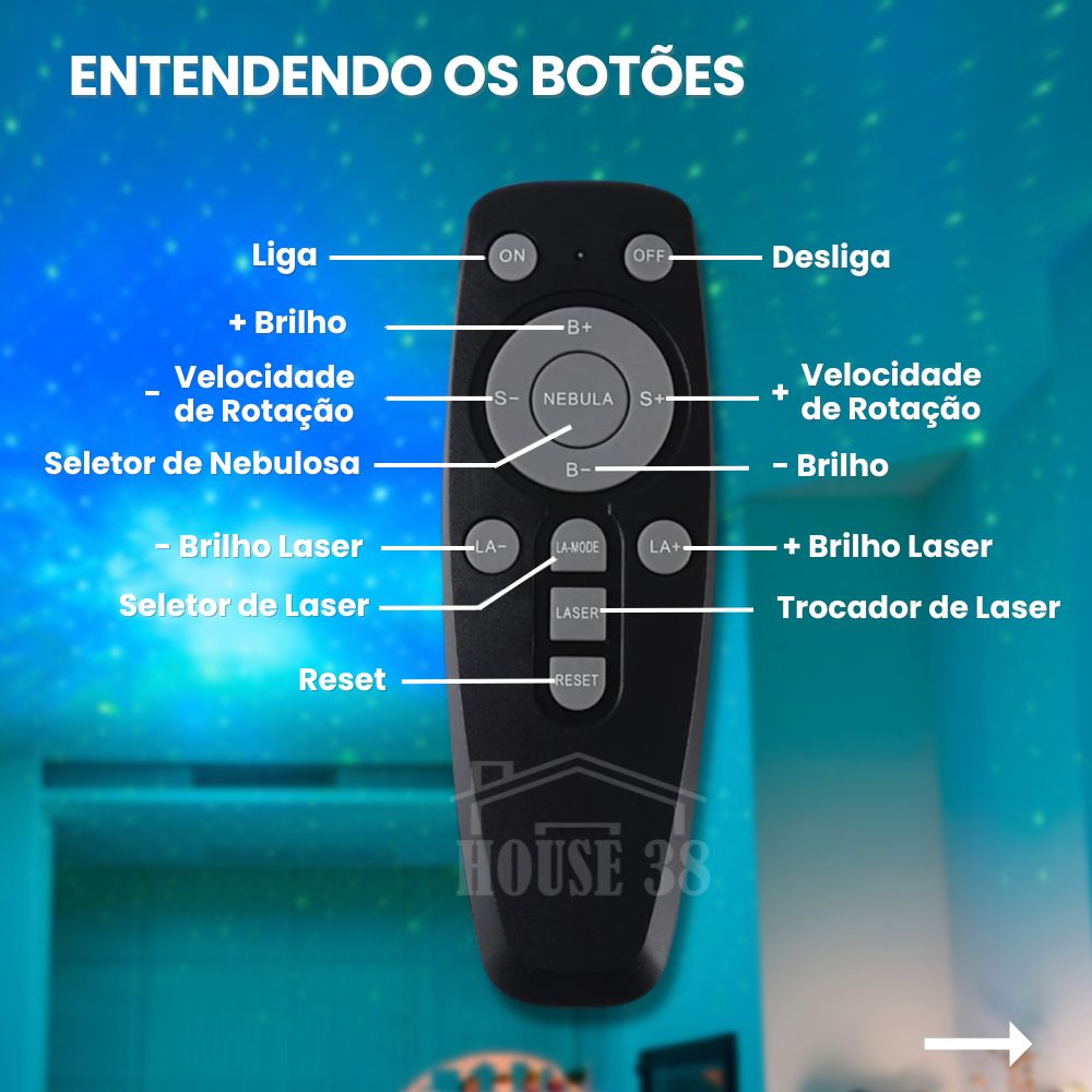 Projetor Galáxia Astronauta