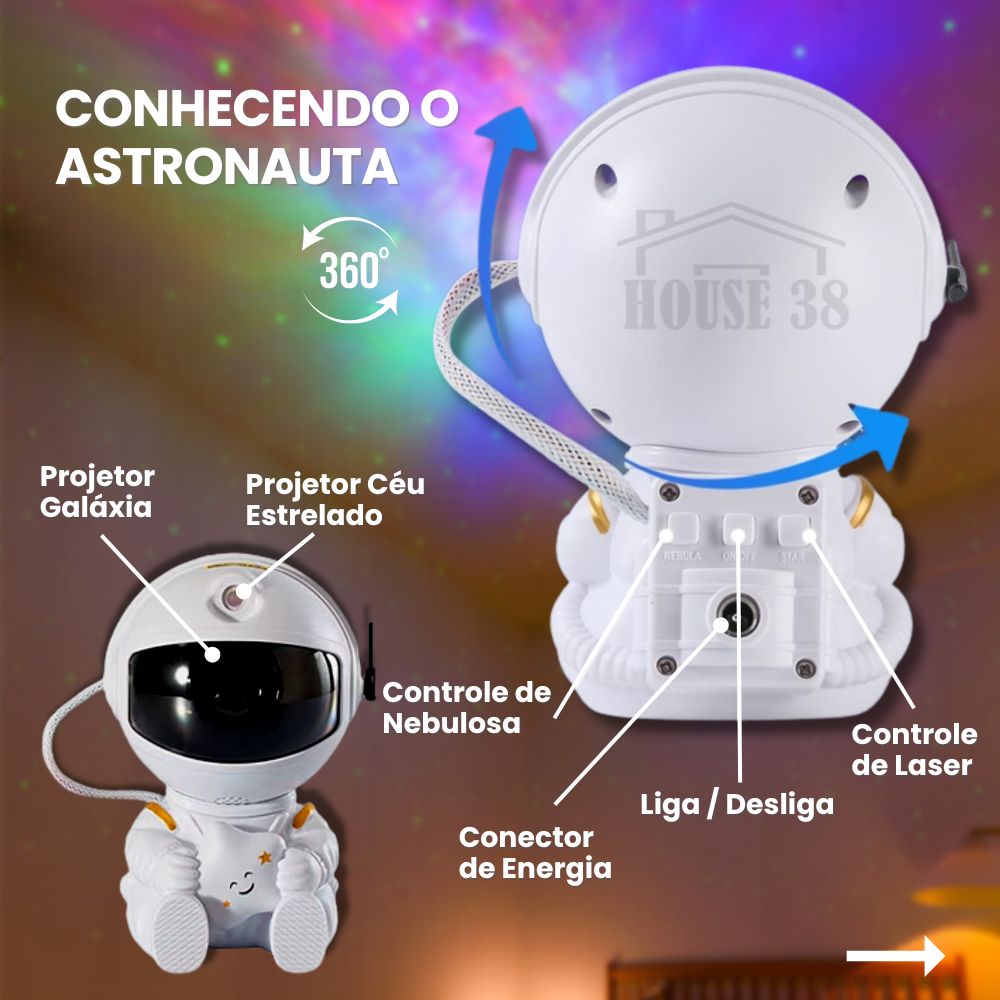 Projetor Galáxia Astronauta