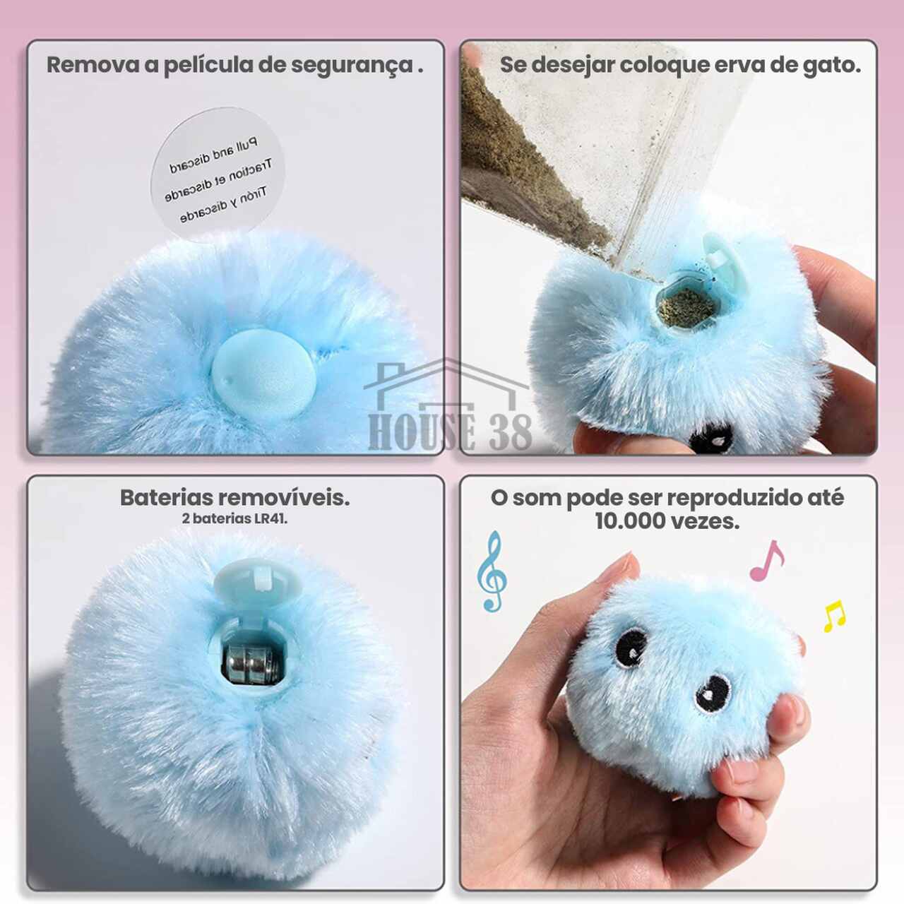 Bolinha de Pelo Sonora - Compre 2 Leve 3