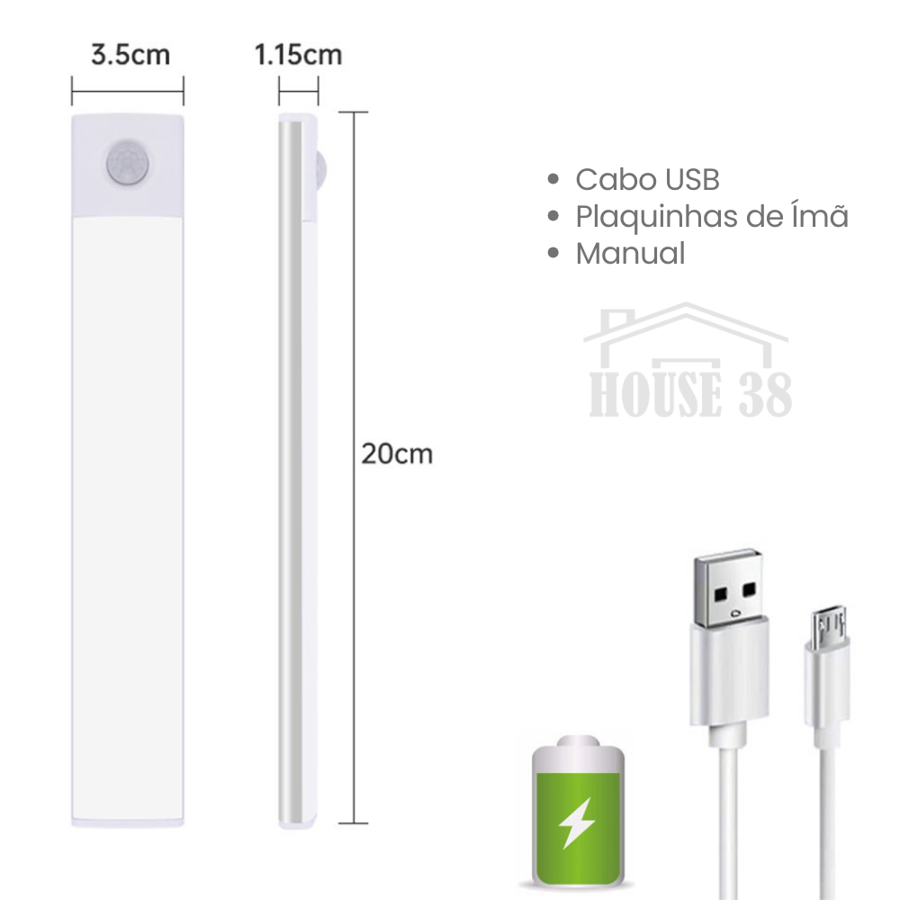 Luminária com Sensor de Movimento